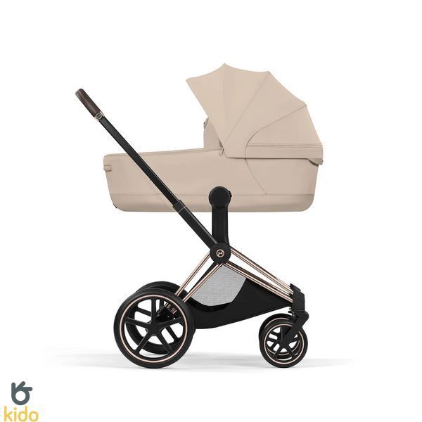 Cybex Priam 5.0 Style шасі+люлька Cozy beige шасі Rose gold (чорна корзинка) 526000221-526000365 фото