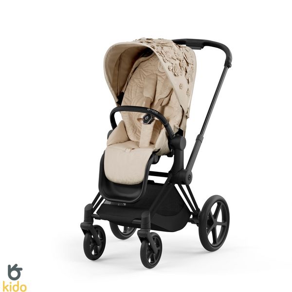 Cybex Priam 4.0 3в1 Simply Flower beige шасі Matt Black 521002331-522000935-521002829-521001285 фото