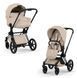 Cybex Priam 5.0 Style 2в1 Cozy beige шасі Matt black 526000211-526000365-526000313 фото 1