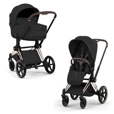 Cybex Priam 5.0 Style 2в1 Sepia black шасі Rose gold 526000221-526000353-526000297 фото