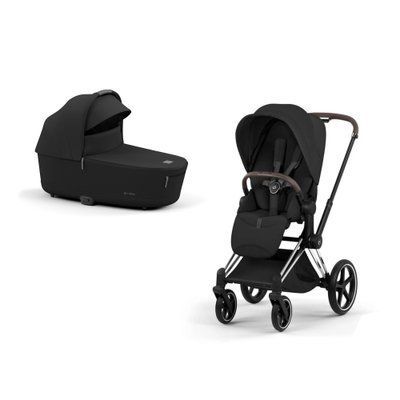 Cybex Priam 5.0 Style Sepia black шасі Chrome + люлька Priam 4.0 Sepia black 526000201-523000799-526000297 фото