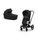 Cybex Priam 5.0 Style Sepia black шасі Chrome + люлька Priam 4.0 Sepia black 526000201-523000799-526000297 фото 1