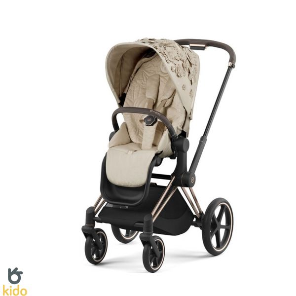 Cybex Priam 4.0 Simply Flower beige шасі Rose Gold 521002337-521002829 фото