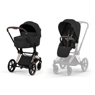 Cybex Priam 5.0 Comfort 2в1 Sepia black шасі Rose gold 526000001 фото