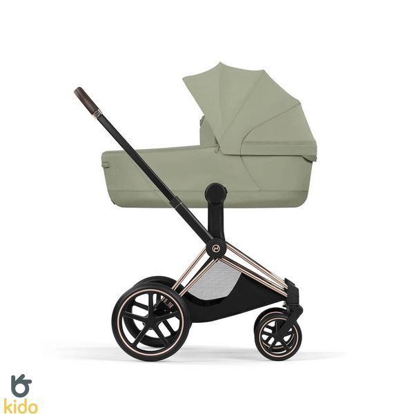 Cybex Priam 5.0 Style шасі+люлька Sage green шасі Rose gold (чорна корзинка) 526000221-526000371 фото