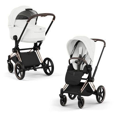 Cybex Priam 5.0 Style 2в1 Off white шасі Rose gold 526000221-526000383-526000337 фото