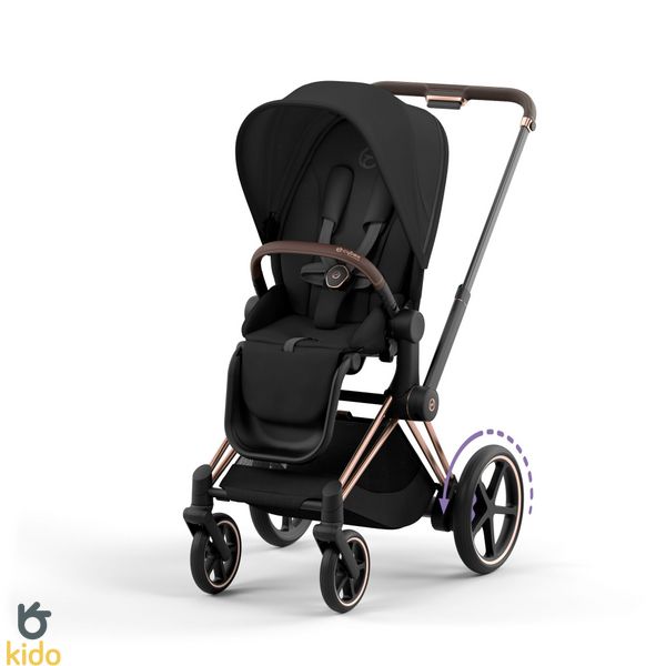 Cybex e-Priam 4.0 2в1 Sepia Black шасі Rosegold 521002373-523000799-523000733 фото