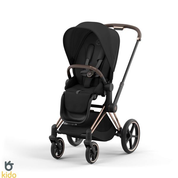 Cybex Priam 4.0 3в1 Sepia Black шасі Rose Gold (автокрісло Cloud G) 521002337-523000799-523000733-523001143 фото